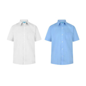 Boys Short Sleeve School Uniform Plain Shirt