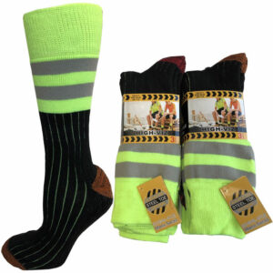 Men’s High Visible Neon Work Boot Socks (HIGHVIZ)