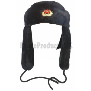 Men’s 100% Polyester Russian Hat with Badge