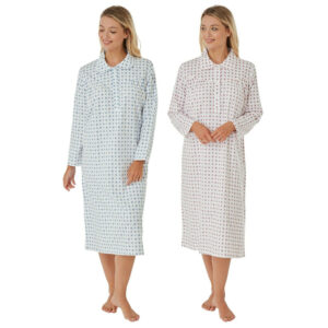 Ladies Marlon Katya 100% Brushed Cotton Wincyette Nightdress