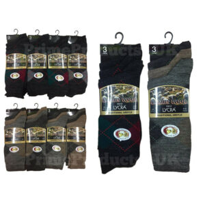 Quality Lambs Wool Lycra Dress Socks