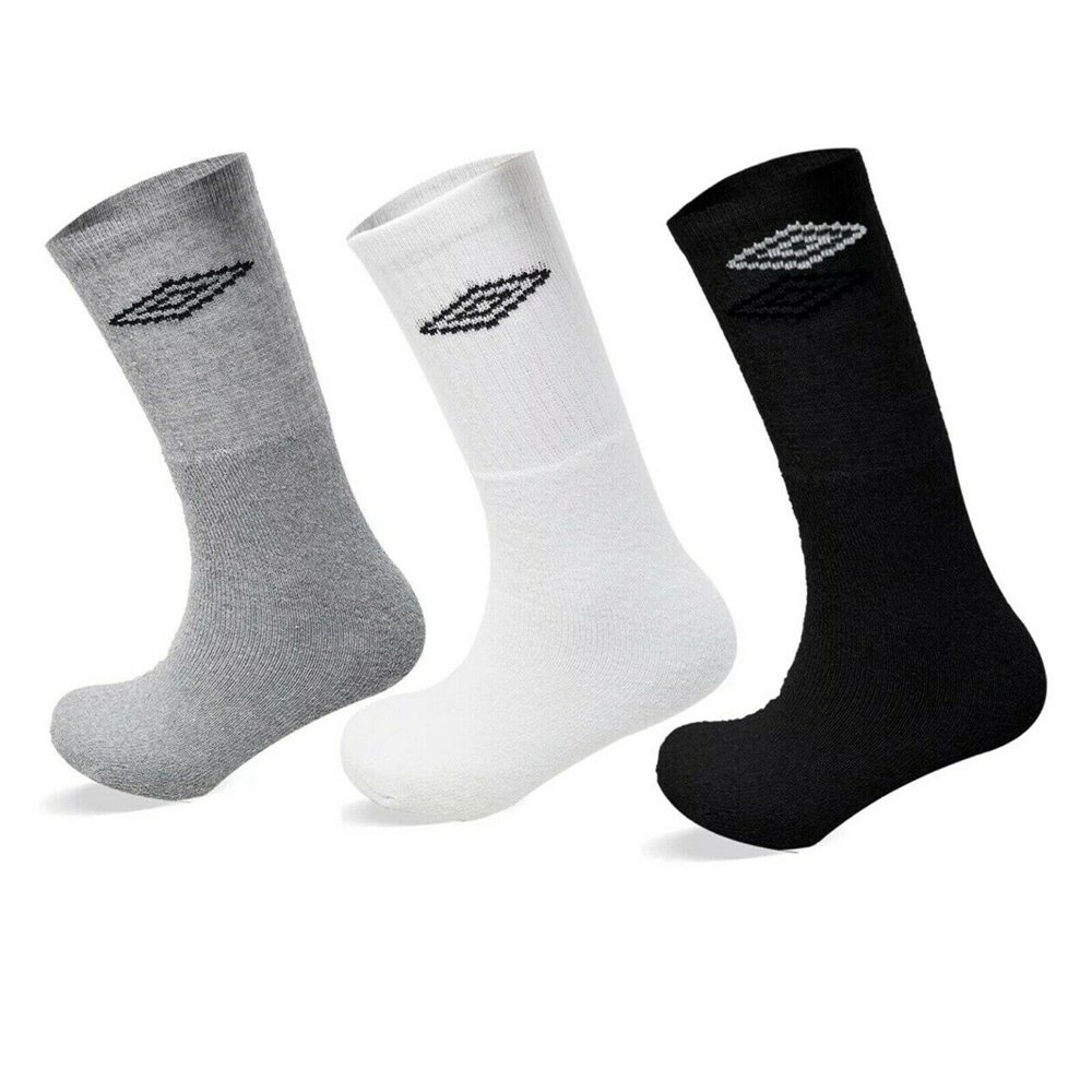 Umbro Men's Trainer Liner Socks – 6 Or 12 Pack, Cotton Rich, Size 6-11 (Black, White, Grey)
