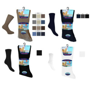 Gentle Grip 100% Cotton Soft Comfort Top Diabetic Socks