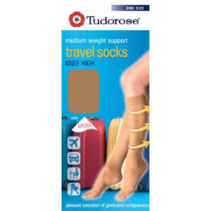 Tudorose Medium Weight Support Knee High Travel Socks