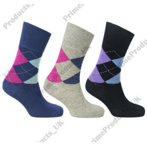 Ladies Georgia Eazy Grip Organic Cotton Gentle Cuff Diabetic Socks