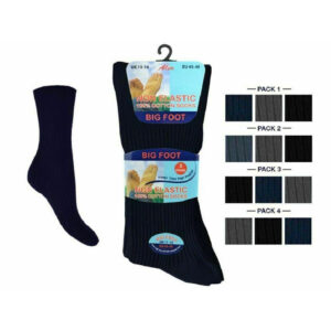 Gentle Grip 100% Cotton Soft Comfort Top Diabetic Socks