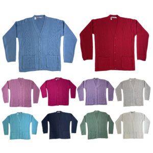 Ladies Pattern Knitted Warm Cardigan With Pockets