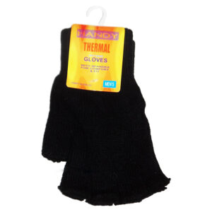 Men’s Handy Black Thermal Finger Less Gloves