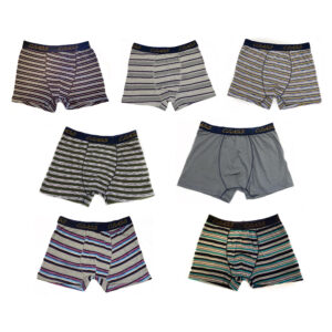 Men’s Class Assorted Striped & Plain Jersey Boxer Shorts