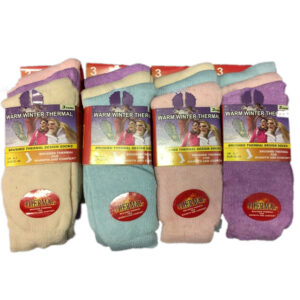 Ladies Inside Brushed Warm Thermal Light Assorted Socks