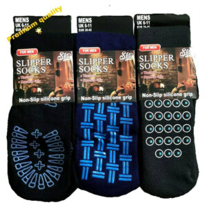 Men’s Slipper Gripper Winter Thermal Socks