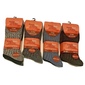 Men’s Fresh Feel Wool Blend Non Elastic Socks