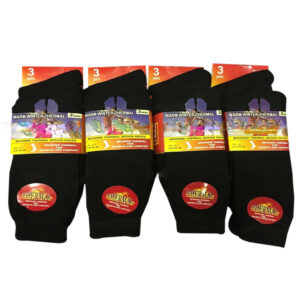 Ladies Inside Brushed Warm Thermal Black Socks