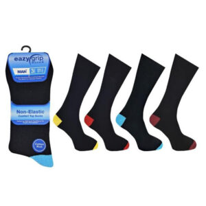 Men’s Basic Eazy Grip Non Elastic Heel & Toe Socks (2449)