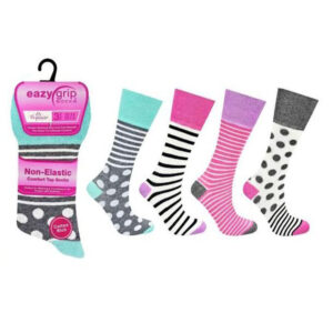 Ladies Exquisite Elegance Eazy Grip Non Elastic Socks (2453)