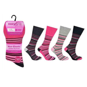 Ladies Exquisite Elegance Eazy Grip Non Elastic Socks (2455)