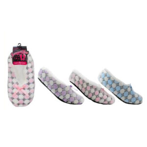 Ladies Snuggle Toes Assorted Spots Slipperettes (2457)