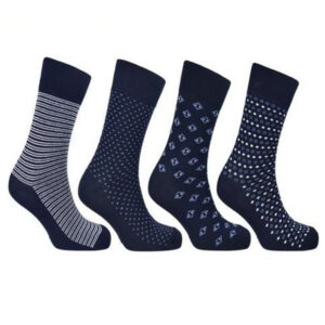 Men’s Man Basic Navy Assorted Crew Socks (2488)