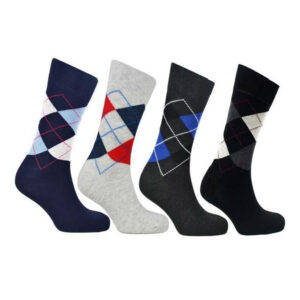 Men’s Man Basic Argyle Crew Socks (2492)