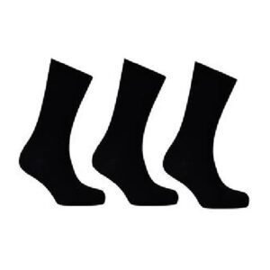 Men’s Man Basic Black Crew Socks (2493)