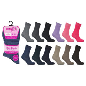 Ladies Exquisite Elegance Eazy Grip Non Elastic Socks (2505)