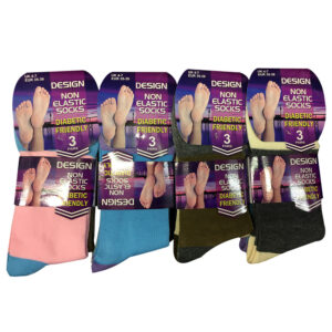 Ladies Fresh Feel Gentle Grip Assorted Socks