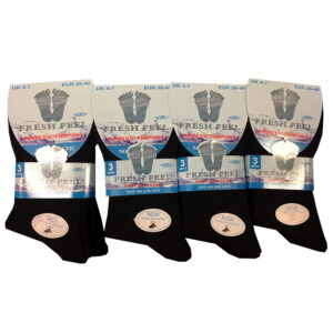 Ladies Fresh Feel Gentle Grip Black Socks