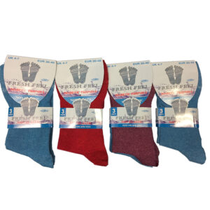 Ladies Fresh Feel Gentle Grip Dark Assorted Socks