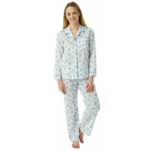 Ladies Marlon Poly Cotton Floral Print Pyjama Set