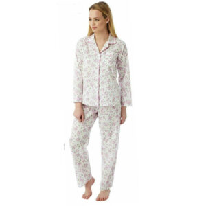 Ladies Marlon Poly Cotton Floral Print Pyjama Set