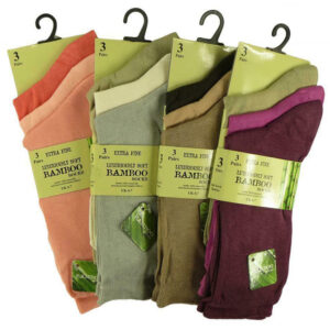 Ladies Luxuriously Soft Assorted & Black Bamboo Socks