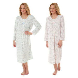Nightdresses for Ladies Marlon Floral Jenny Print Warm Fleece