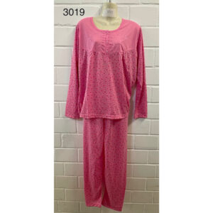 Ladies Assorted 100% Cotton Long Sleeve Pyjama Set