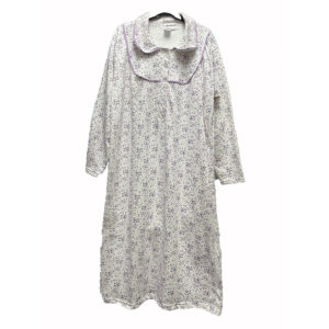 Ladies Brushed Cotton Vincy Long Sleeve Nightdress