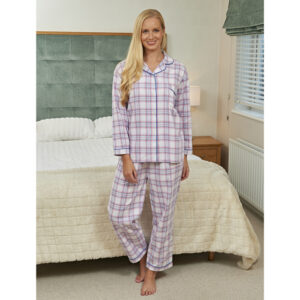 Ladies Champion Brushed Cotton Long Sleeve Alice Pyjama Set