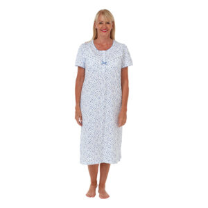 Ladies Marlon 100% Cotton Short Sleeve Jersey Nightdress